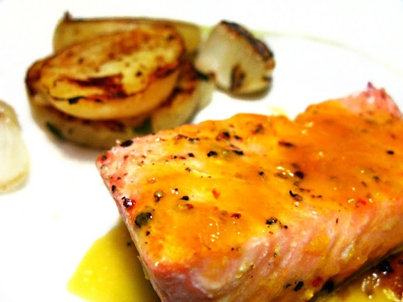 salmão com molho de laranja light e saboroso