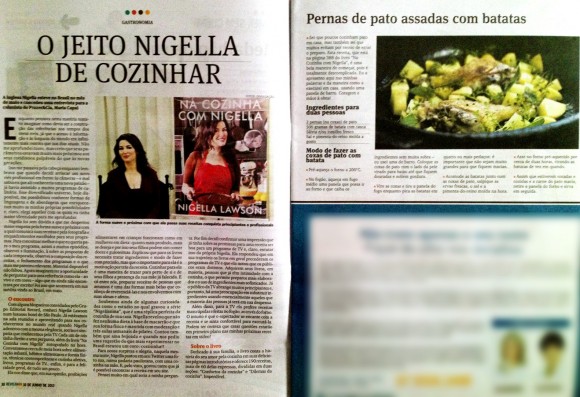 Revista AG Jornal A Gazeta Nigella no Brasil