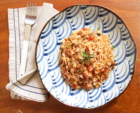 arroz com sardinha e tomate