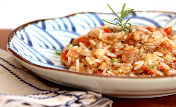 arroz com sardinha e tomate